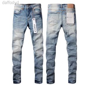 Jeans pour hommes Hommes 2023 Designer Ksubi Man Pantalon Rip Denim Biker Gris Peinture Détresse Stretch Moto Os Halloween Violet pour 436gh 240305