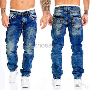 Brands pour hommes en jeans masculins slim jean homme pantalones hombre pantalon décontracté pantalon denim Baggy Black Blue D240417