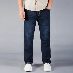 Jeans pour hommes Hommes Business Smart Casual Jean Pantalon Pantalon Stretch Denim Fit Loose Relax Plus Taille 42 44