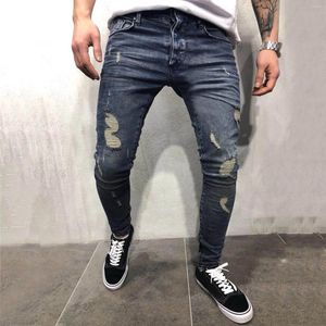 Jeans pour hommes hommes décontracté pleine longueur sport denim pantalon fitness musculation poche streetwear pour respirant ropa de hombre