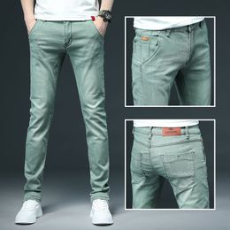 Jeans pour hommes Jeans de couleur pour hommes Stretch Skinny Jeans Hommes Mode Casual Slim Fit Denim Pantalon Homme Vert Noir Kaki Blanc Pantalon Homme Marque 230316