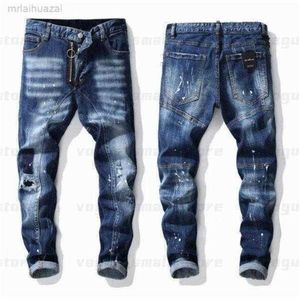 Jeans pour hommes Hommes Cool Rips Stretch Designer Jeans En détresse Ripped Biker Slim Fit Lavé Moto Denim Hommes Hip Hop Mode Homme Pantalon 2021spv6