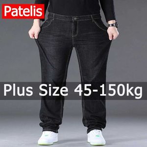 Pantalon de denim pour hommes de jeans masculins 46 48 50 tissu denim de grande taille 45-150 kg jeans Hombre Ligne large jeans Pantalon Homme J240507