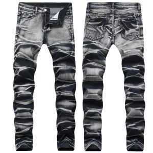 Jeans pour hommes Hommes High Street Fashion Style Casual Hommes Streetwear Stretch Droit Bleu Jean Pantalon Taille Asiatique