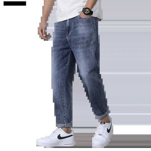 Jeans masculin jeans jeans arrière pantalon palais bleu 2022 mode lâche jeans mens streetwear lâche cône jeansl2403