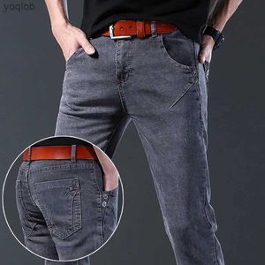 Jeans masculin jeans jeans denim printemps et automne à la mode nouveau pantalon décontracté ultra-mince gris de haute qualité jailackl2404