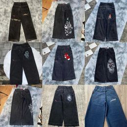 Jeans voor heren Herenjeans JNCO Y2k Streetwear Hip Hop Bokshandschoenen Grafische print Baggy zwarte broek Heren Dames Harajuku Gothic Brede broek H2eu L230911