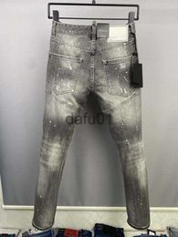 Herenjeans Herenjeans Skinny Distress Ripped Destroyed Stretch Biker Denim wit Zwart Blauw Slim Fit Hip Hop Broek voor heren maat 44-54 Top Qua273M x0914