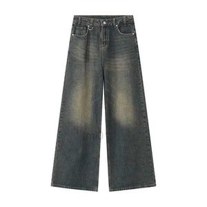 Heren jeans heren jeans syuhgfa vintage baggy denim broek 2023 streetwear brede been losse broek mode verontruste rechte8w