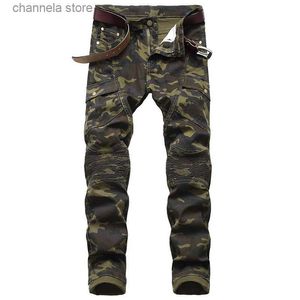 Jeans pour hommes Joggers militaire Camouflage Cargo Denim Jeans mode pantalon Streetwear décontracté marque pantalon T240205