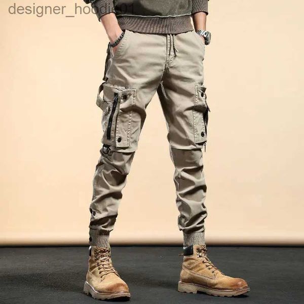 Jeans para hombres Jeans tácticos ligeros de lujo para exteriores para hombres Estilo militar resistente al desgaste Pantalones cargo con bolsillos para fanáticos del ejército Pantalones casuales ajustados; L231129