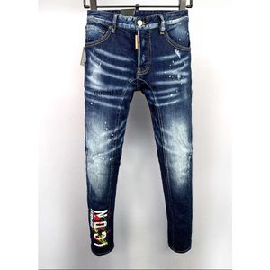 Jeans pour hommes Hommes de luxe Designer Denim Jeans D2 DSQ2 Dsquare 2 trous Pantalon Coolguy Biker Pantalon Vêtements H0TB