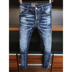 dsquared2 dsquared 2 d2 dsq2 Вы Jeans masculin mens de luxe de luxe skinny feme cool gars causal trou de la mode de mode fit des pantalons lavés hommes 61179 dSquares dsqutés 2 ds