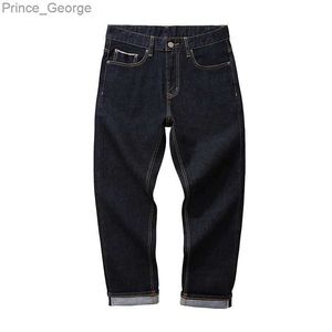 Jeans pour hommes hommes nouvelle haute qualité rouge tanin noir jean ample jambe droite vintage grande taille pantalons décontractés L2403