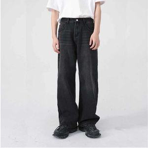 Jeans masculins masculin nouveau coréen personnalisé pantalon de jambe largement large 2023 TRANSERS RETRO AUTUNS Q240427