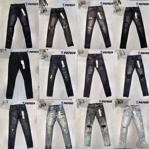 Jeans pour hommes pantalons pour hommes broderie streetwear noir stretch denim pantalon trous déchirés en détresse mince pantalon droit hommes jeans designer