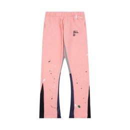 Herenjeans Herenbroeken wetpants Gespikkeld Letterprint Damespaar Los Veelzijdig Casual Recht Herfstmode veelkleurig