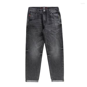 Jeans pour hommes Mens Selvedge Denim pour hommes Été Distressed Wash Cheville Longueur Slim 13,5 Oz