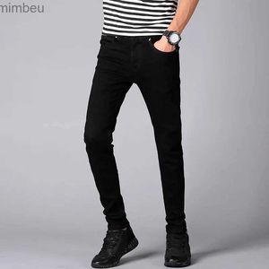 Jeans Homme Jeans skinny pour hommes 2019 nouveau créateur de mode classique élastique droit noir/blanc jean pantalon coupe cintrée Stretch Denim JeansL240109
