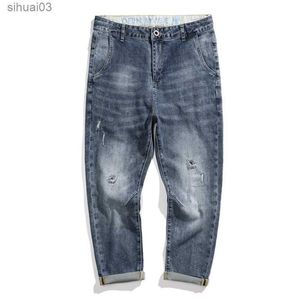 Jeans masculins hommes printemps été automne style hiver japonais Open Front bleu jean décontracté pour hommes