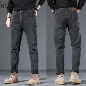 Jeans masculin pour hommes jeans slim fit slim gris gris décontracté pantalon de rue vestiges de grande qualité pantalon pour hommes de marque Homme hombrel2404