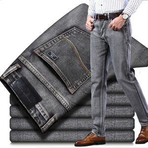 Jeans pour hommes modèles épais mince Stretch fit Business Casual Style Classique Mode Denim Pantalon Noir Bleu Gris Pantalon 220923