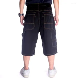Jeans masculin multi-poche pantalon de patin hip-hop bailgy hop hop denim plus taille décontractée à mi-longueur