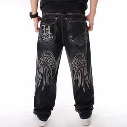 Jeans pour hommes Nanaco Man Loose Baggy Jeans Hiphop Skateboard Denim Pantalon Street Dance Hip Hop Rap Homme Noir Pantalon Chinois Taille 30-46 230613