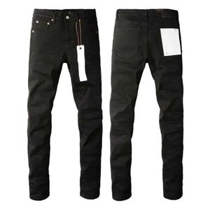Jeans masculins New Fashion Purple Jeans pour hommes High Street Black Pleas à la mode Top Quality Réparation Basse Rise Pantalon Denim J240527