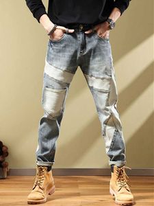 Jeans masculin New Fashion Couxage Jeans High Street Elastic Slim Men's Small Foot Pants Hip Hop Mid-Waist Clothing J231222