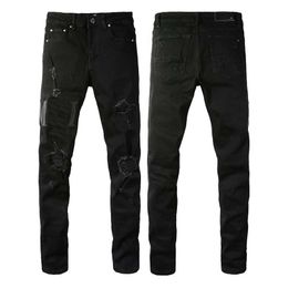 Jeans pour hommes Nouveaux jeans de haute qualité en lambeaux moto déchirés slim fit jeans de moto jeans de créateur pour hommes Taille 28-40 # 13