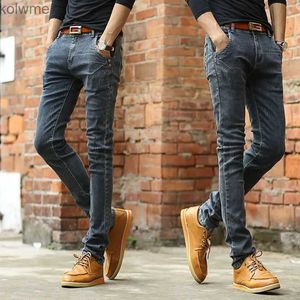 Jeans pour hommes Nouveau style jeans crayon droits pour hommes pantalons gris slim de haute qualité jeans décontractés sexy pour hommes coréens pantalons skinny pour jeunes étudiants;YQ240205