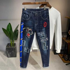 Jeans masculin nouveau Tiger brodé pour la mode pour hommes