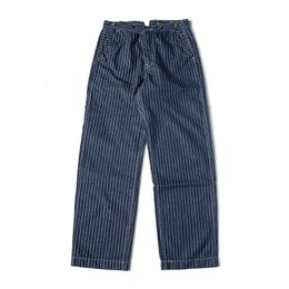 Jeans pour hommes Non Stock Rétro Années 1920 Wabash Stripe Pantalon de travail ferroviaire Vintage Mens Workwear 230909