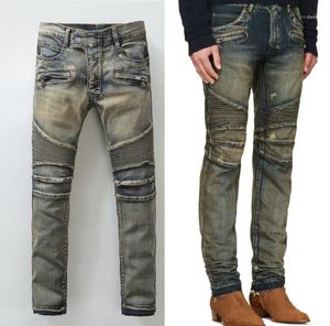 Heren jeans NWT BP Stijlvolle Mode Stretch Slanke Old School Washed Biker Maat 28-40 (# 939), 1