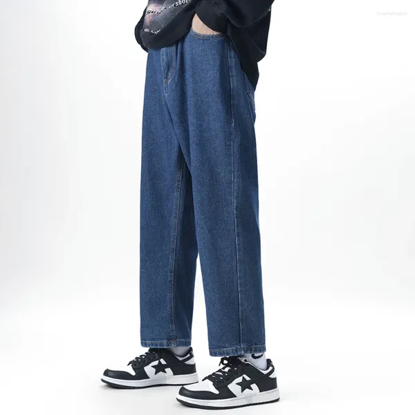 Jeans pour hommes surdimensionnés 28 -46 48 hommes conception simple pantalons en denim de haute qualité all-match neuvième quotidien décontracté coréen plus