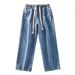 Pantalones vaqueros para hombre, ropa holgada Vintage informal, pantalones de pierna recta, moda coreana, ropa de calle para hombre, pantalones de gran tamaño Pop Harajuku J220629