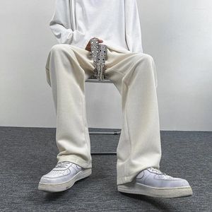 Jeans pour hommes Pantalons High Street Tendance Ins Drop Sports Gardes Été Mince Droite Lâche Beige Cool