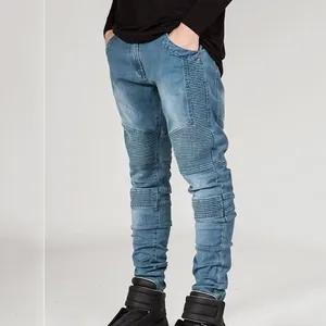 Pantalon jean homme rétro vieux garçons pantalon délavé ample droit Strech Tide marque grande taille