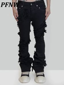 Jeans pour hommes PFNW automne Niche Style haute élastique couleur unie hommes et femmes pantalons Darkwear Chic crayon pantalon 12A4954 230320