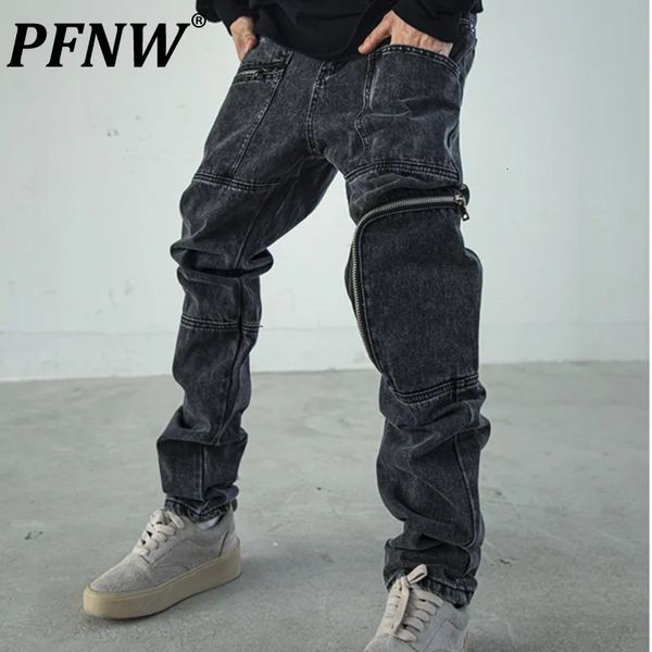 Jeans pour hommes PFNW High Street Style Coupe Fonctionnelle Hommes Hip Hop Américain Rétro Mode Vintage Casual Niche Design Pantalon 12A5803 231116