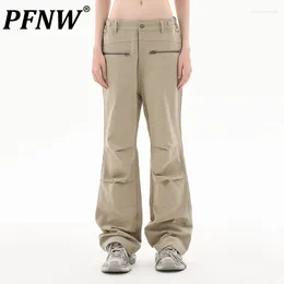 Jeans voor heren PFNW Vintage Y2k uitlopende overall High Street Cargo-broek Heren Herfstmode-broek Safari-stijl 2023 Stijlvol 28W1292