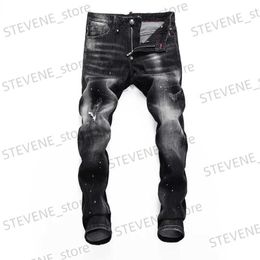 Herenjeans PLEINXPLEIN origineel ontwerp man blauw Stretch jeans heren slanke denim broek Schedels jeans Stretch jeans broek voor heren T240326