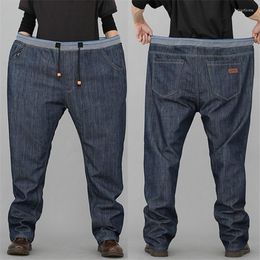 Pantalones vaqueros para hombre, pantalones de talla grande, pantalones vaqueros elásticos negros para hombre, ropa de hombre de marca Jean para hombre