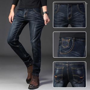 Jeans pour hommes Plus Taille 28-40 Hommes Printemps Eté Automne Mode Casual Classique Slim Fit Skinny Droit Stretch Long Denim Pantalon