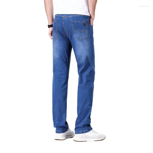 Pantalones vaqueros para hombre de talla grande 29-40, pantalones vaqueros informales de negocios, pantalones largos rectos finos de ajuste Regular para uso diario para caballero, envío directo