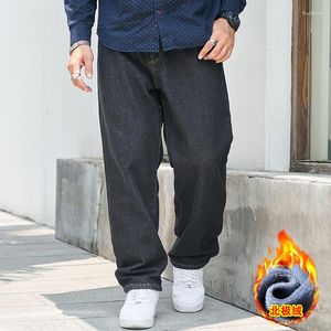 Mannen Jeans Plus Size 40 42 2023 Winter Streetwear Baggy Mannen Koreaanse Mode Losse Rechte Wijde Pijpen Broek mannelijke Merk Kleding