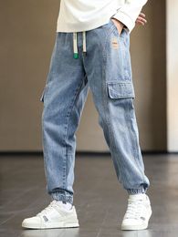 Heren jeans plus size lading jogger hiphop streetwear nepzakken uitgerekt katoen casual denim broek baggy jean broek 8xl 230320
