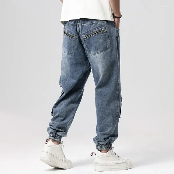 Pantalones vaqueros para hombre Tallas grandes M-8XL Moda Hombres Pantalones cargo Bolsillos múltiples Táctico Jean Streetwear Hip Hop Casual Pantalones de mezclilla masculinos