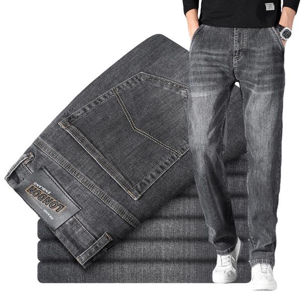 Jeans pour hommes grande taille hommes décontracté mode droite Double antivol poches à glissière concepteur personnalité mâle Denim pantalon 28-46